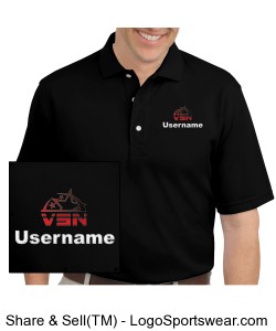 VSN Personalized Embroidered 50/50 Jersey Knit Polo with SpotShield Stain Resistance Design Zoom